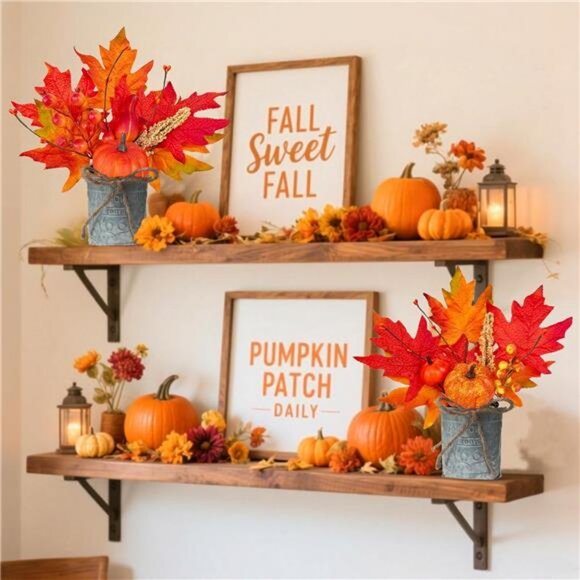 2 Pack 12" Fall Decorations Fall Centerpieces for Tables Thanksgiving - Picture 6 of 7